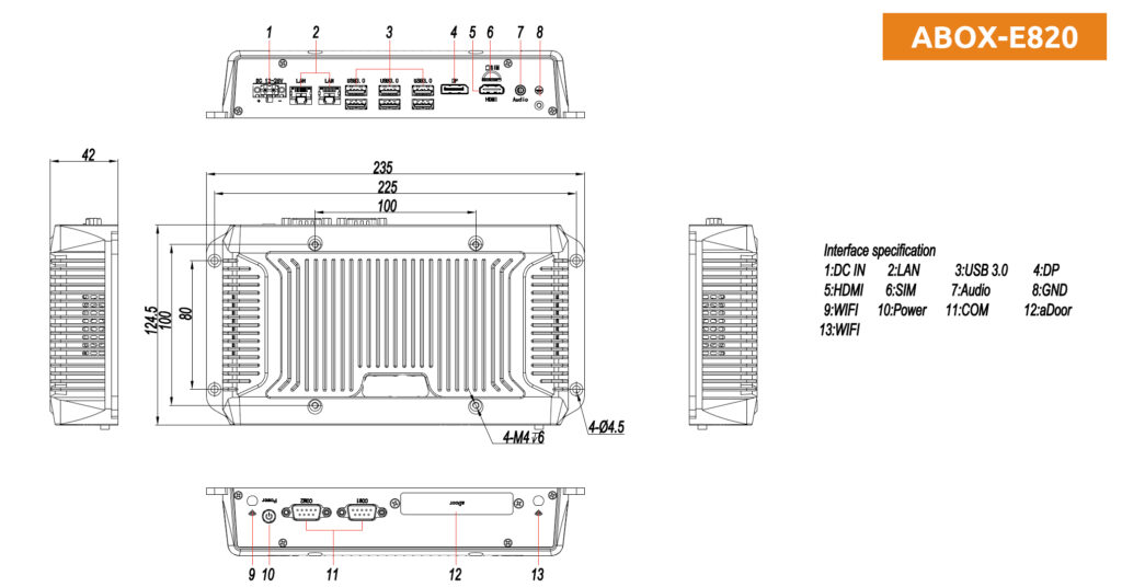 Low power box PC ABOX-E820 3