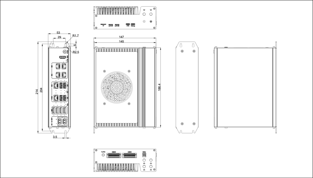 NVIDIA Jetson AGX Orin AI System Dimension