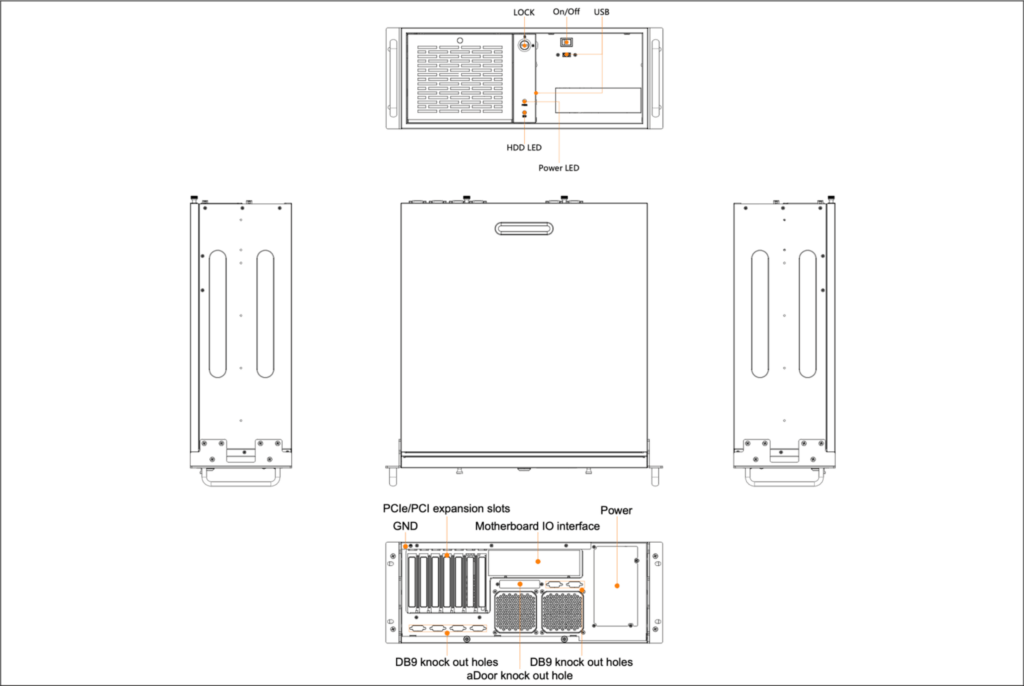 4U Rack mount Industrial PCs Interface